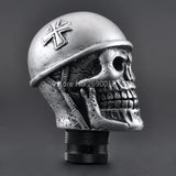 Silver Skull Helmet Universal Car Gear Shift Knob Lever – Heavy Resin & Metal Shifter for SUV, Truck, Coupe & Hatchback thumbnail 9
