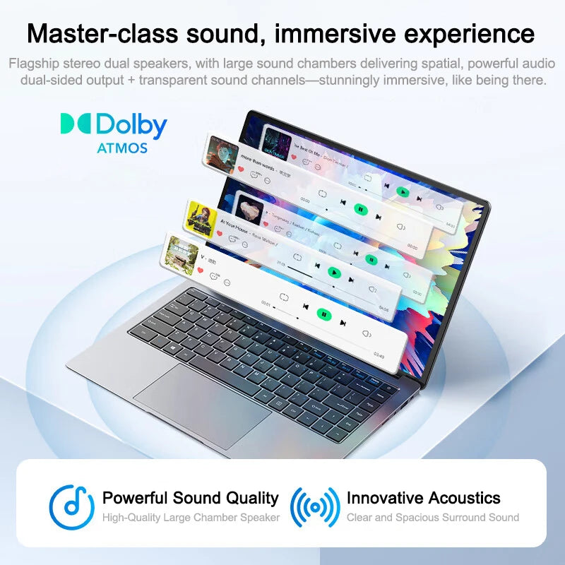 LENO HOT Ultra Slim 14.1" Laptop 32GB 2TB Windows 11 Intel Core i7 Gaming Notebook