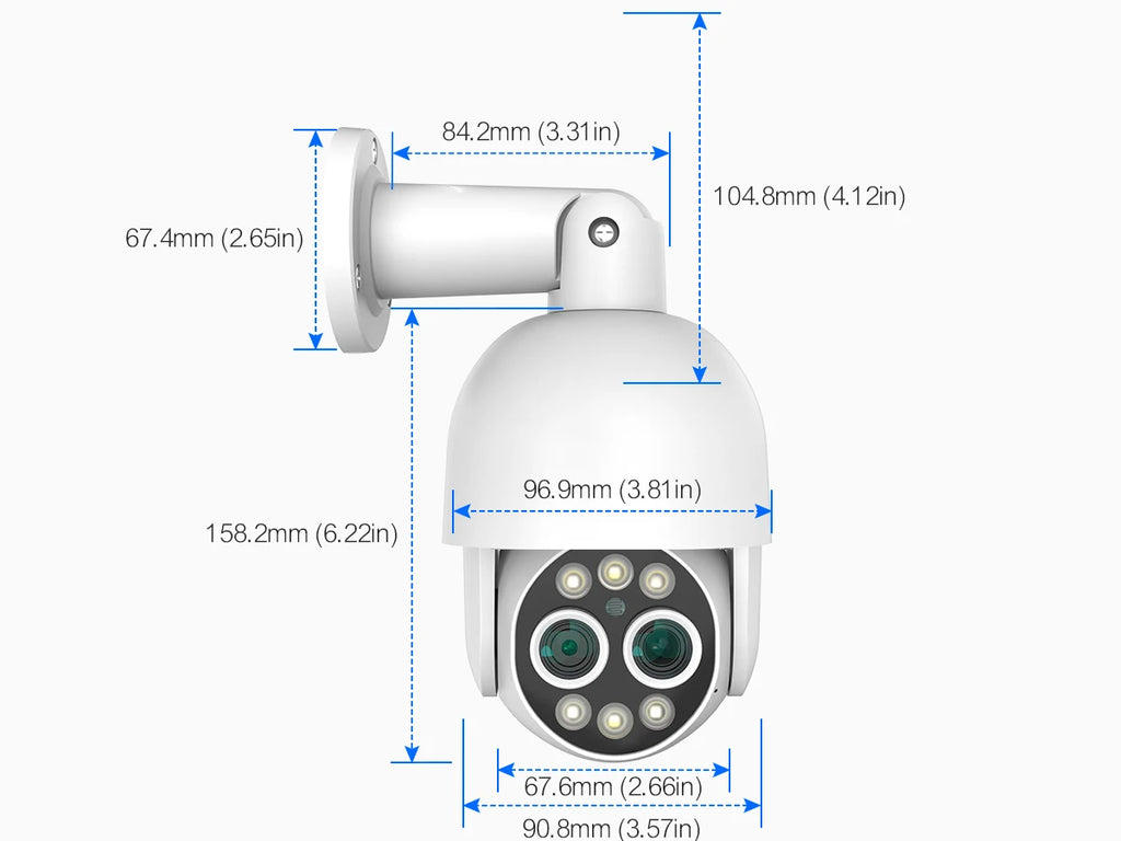 Techage 16CH 8MP Dual Lens PTZ POE CCTV Camera System with Human Detection and Two-Way Audio