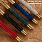 Exquisite Resin Fountain Pen Set 0.5mm Medium Nib with 15ml Ink Gift Box – Luxury Metal Calligraphy & Office Writing Pen thumbnail 7