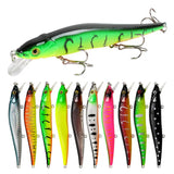FFLYBG 11.5cm/14g Artificial Bionic Minnow Fishing Lure – Hard Bait with 3D Eyes, Treble Hooks & Realistic Swim Action (5/10 Pcs Set) thumbnail 4