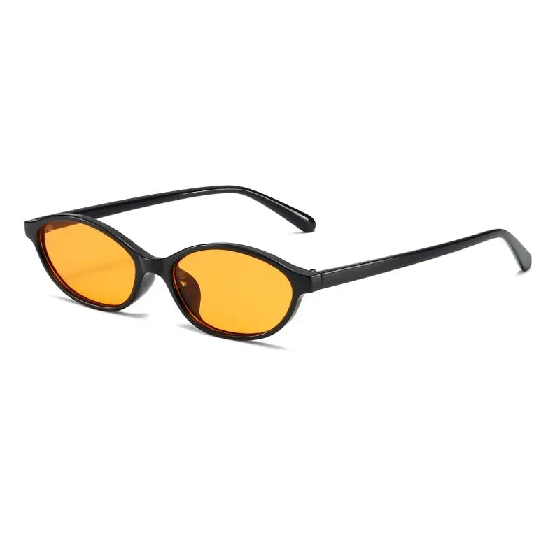 Retro Oval Cat Eye UV400 Sunglasses for Women – Trendy Small Frame Punk Sun Protection Shades