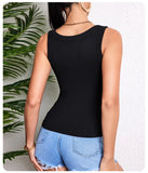 3-Piece Women’s Solid Color Knit Tank Top Vest Set thumbnail 14