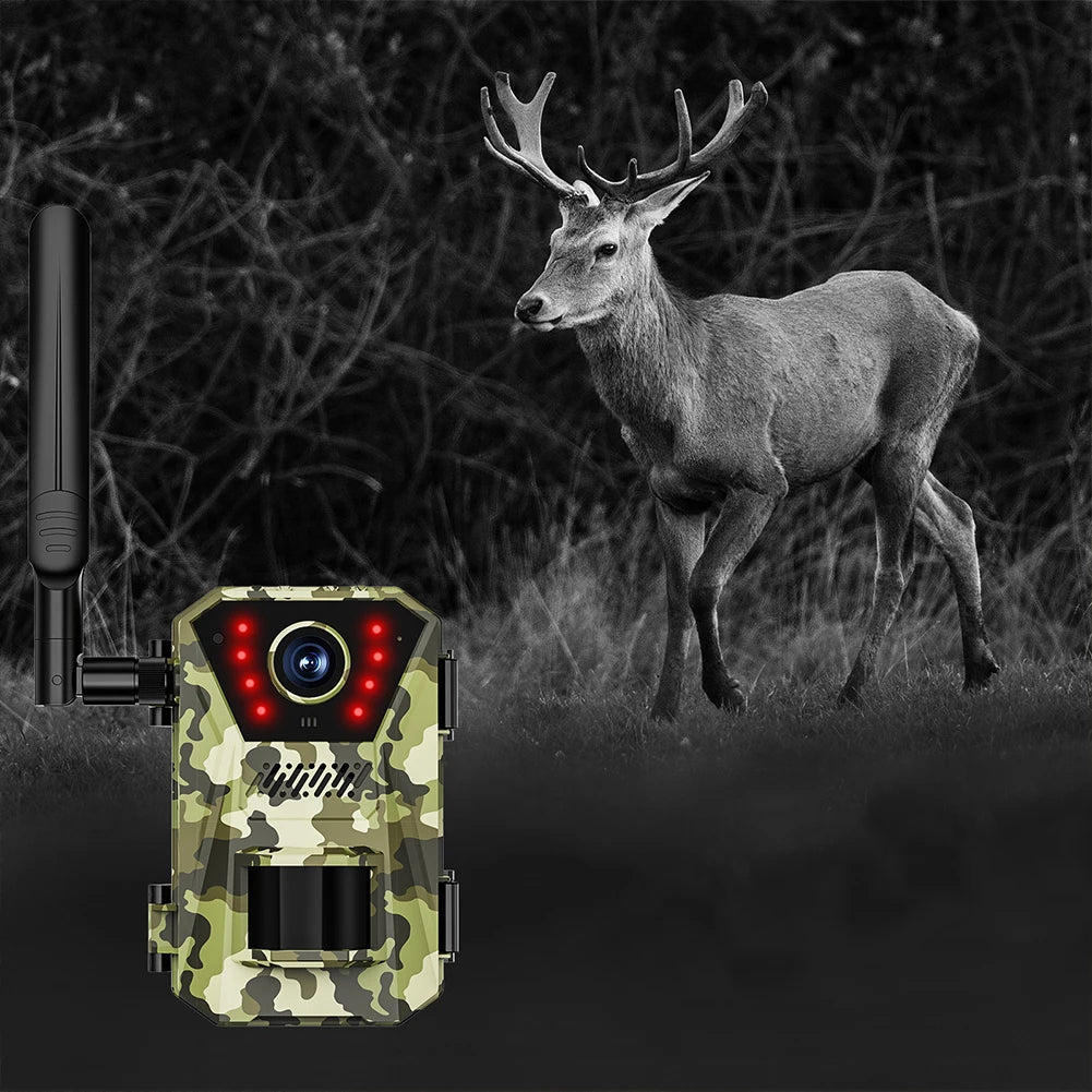 4G Solar Powered Infrared Outdoor Trail Camera – Waterproof Night Vision Wildlife Cam