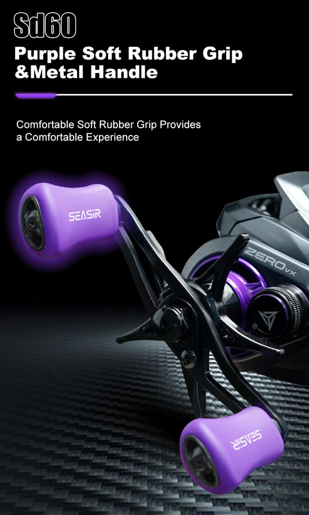 Seasir ZERO-VX Ultralight BFS Baitcasting Reel – 133g, 7.6:1 Gear Ratio, 6+1BB, Max Drag 4kg | Fresh & Saltwater Fishing Reel