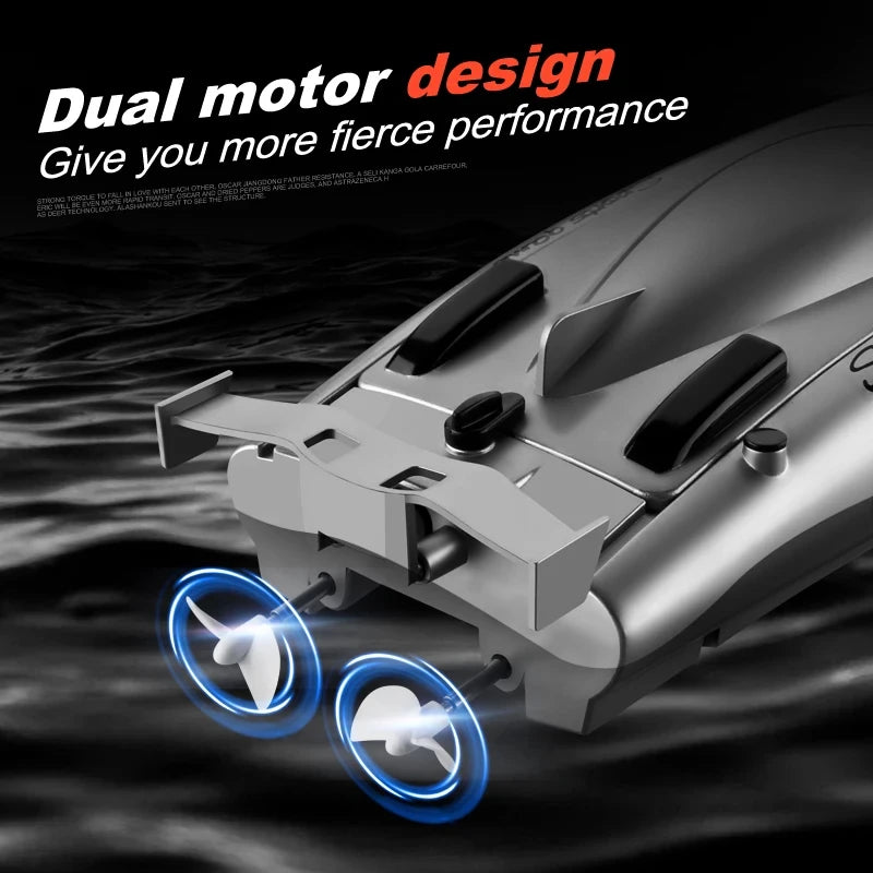 2.4G RC High Speed Racing Boat – Waterproof Double Motor Speedboat Toy (Model 805)