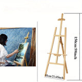 Adjustable Wooden A-Frame Easel 59.06 Inch Portable Canvas Stand for Painting, Sketching and Events thumbnail 6
