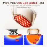 ANLAN Multi-Polar RF Beauty Device 9-in-1 EMS Facial Lifting & Skin Tightening Massager with 24K Gold Head and LED Light Therapy thumbnail 2