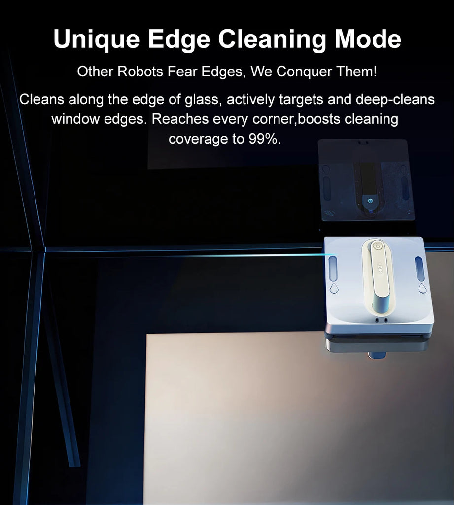 ABIR WD9 Robot Window Vacuum Cleaner 9000PA with 4-Way Water Spray & Laser Sensor