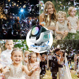 2025 Upgraded Bubble Machine with Remote Control, Automatic Rotation, RGB Lights, Rechargeable 1800mAh Battery, Type-C Charging – Kids & Party Fun thumbnail 6