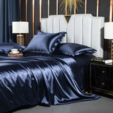 Nordic Silk Rayon Bedding Set 3/4/5 Piece Duvet Cover Bed Sheet Pillowcase Solid Luxury Twin Full Queen King Family Size thumbnail 12