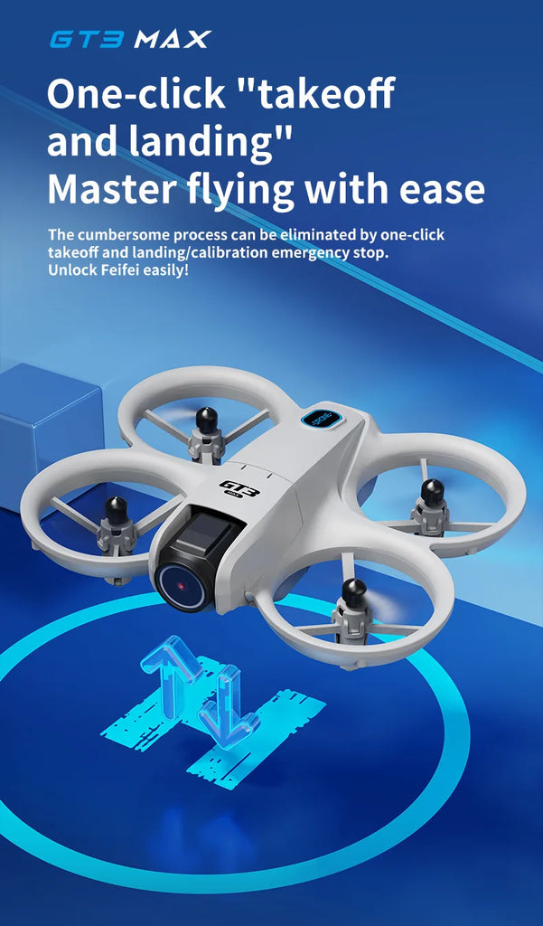 GT3 MAX 8K HD Mini Drone with 4.3" Remote Control – 360° Flip Quadcopter for Kids