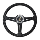 Universal 14 Inch Racing Steering Wheel Deep Dish PU Leather Drift Steering Wheel with ND Logo – Black thumbnail 8