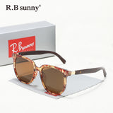 Fashion Vintage UV400 Rectangle Sunglasses – Wooden Frame Classic Travel & Driving Eyewear for Men thumbnail 6