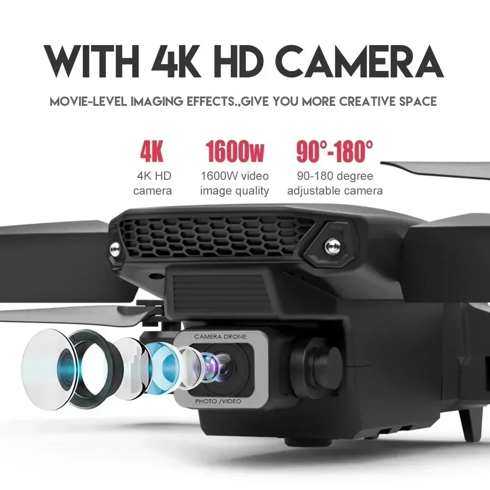 Professional E88 Pro 4K HD Camera Drone WiFi FPV Foldable RC Quadcopter Helicopter for Kids and Adults