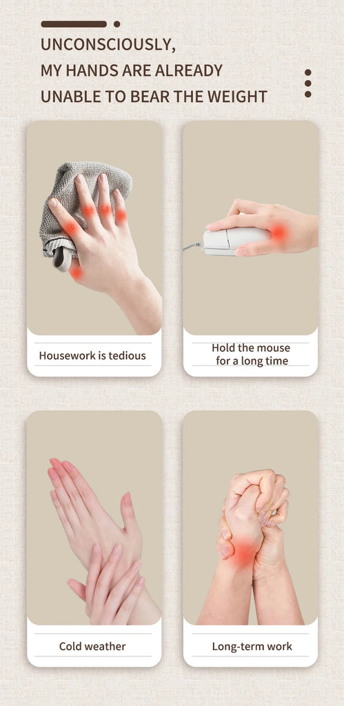 VIMYSHOW Electric Hand Massager Glove with Airbag Compression and Vibration – Finger, Palm and Wrist Relaxation Machine Rechargeable