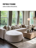 European Minimalist Luxury Living Room Sofa - Comfortable L-Shaped Velvet Sectional for Small Apartments thumbnail 9