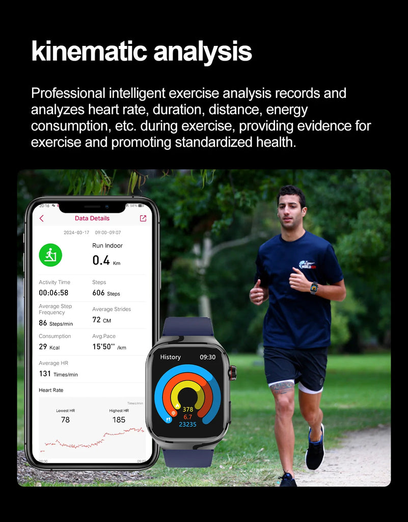 GUHUAVMI Micro Physical Examination Smart Watch with ECG, Uric Acid & Five-Organ Health Monitoring