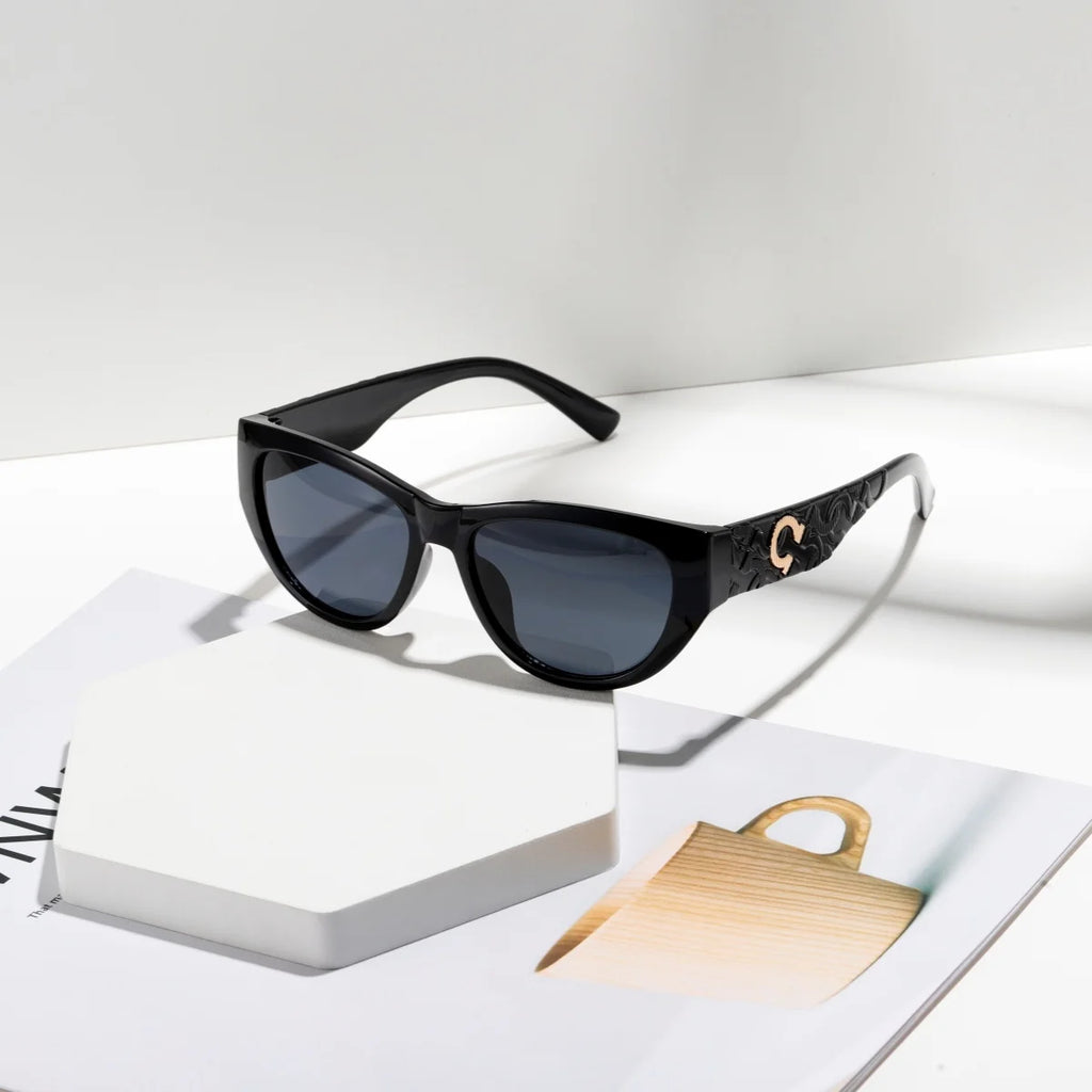 Retro Oval Frame Women’s Fashion Sunglasses UV400 Gradient Lens Lightweight TR90 Street Style – LT3515