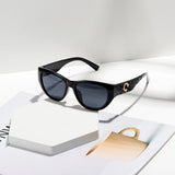 Retro Oval Frame Women’s Fashion Sunglasses UV400 Gradient Lens Lightweight TR90 Street Style – LT3515 thumbnail 9