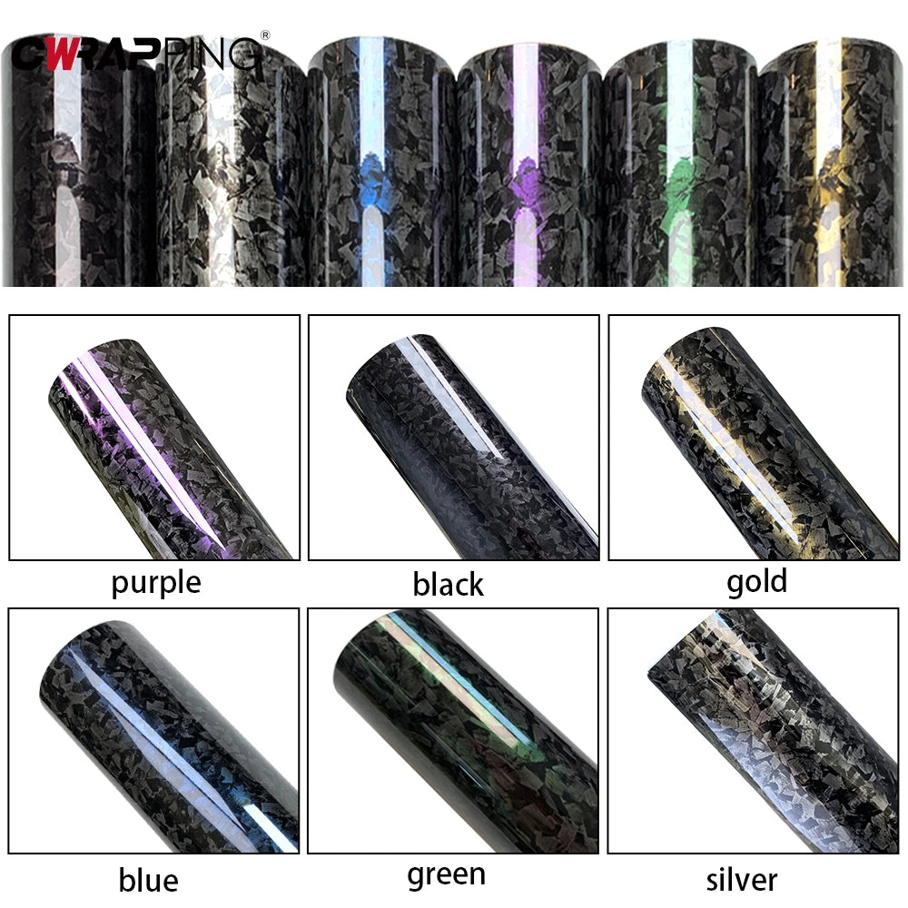 Carbon Fiber Vinyl Wrap Film Waterproof Glossy Self Adhesive Car Sticker Roll 150cm PVC Auto Body Protection Decal