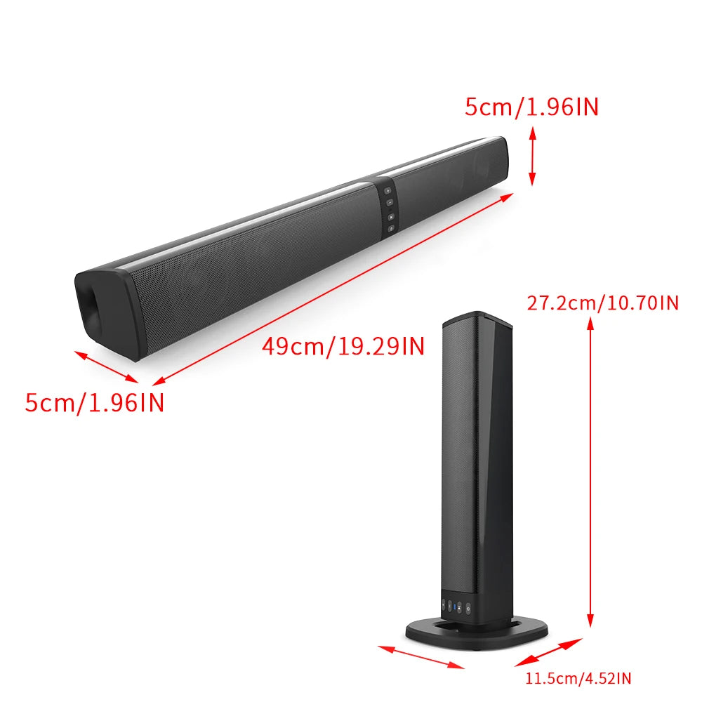 Powerful Wireless Soundbar with Subwoofer – TV, PC & Home Theater Speaker