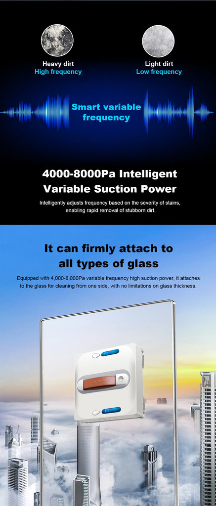 Liectroux S11 Window Vacuum Robot Cleaner – 8000Pa Smart Glass, Wall & Tile Cleaning Robot with 4-Way Water Spray