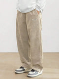 Autumn Men’s Corduroy Casual Pants – Loose Fit Straight Leg Streetwear with Elastic Waist thumbnail 11