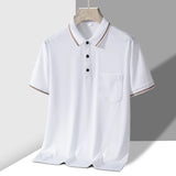 TFETTERS Men’s Polo Shirt Short Sleeve Business Casual Turn-Down Collar with Pocket thumbnail 8