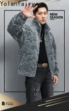 Nature Wool Men’s Real Fur Shearling Coat – Winter Leather Jacket, Loose Fit, Short Style thumbnail 11