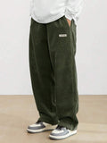 Autumn Men’s Corduroy Casual Pants – Loose Fit Straight Leg Streetwear with Elastic Waist thumbnail 14