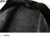 Men’s Winter Sheep Shearing Wool Jacket with Mink Fur Collar – Mid-Length Casual Coat thumbnail 24