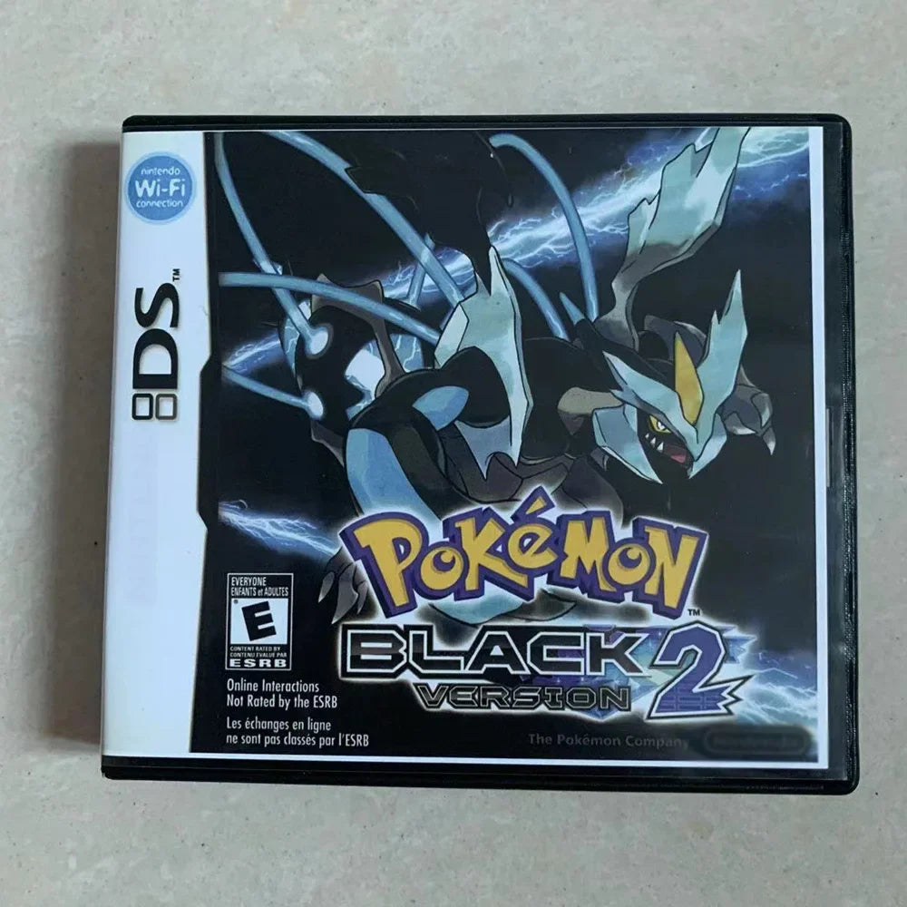 Pokemon Black & White 1+2 Combined Card for DS/NDS/3DS with Box Cassette