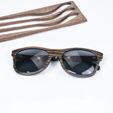 SHINU Handmade Natural Wood Polarized Sunglasses – Ebony, Zebra & Red Sandalwood UV400 Rectangle Frame for Men & Women thumbnail 20