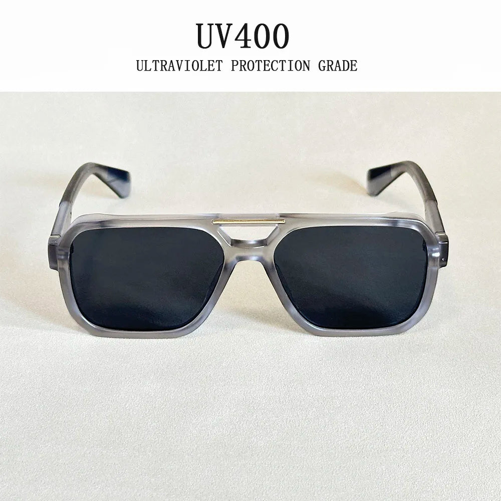 ZUIDID Vintage Square Sunglasses UV400 Travel Fashion Glasses for Men and Women Model 02056