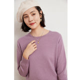 WinvyNee Women's 100% Wool Ribbed Crew Neck Sweater – Slim Fit Winter Knit Pullover thumbnail 3