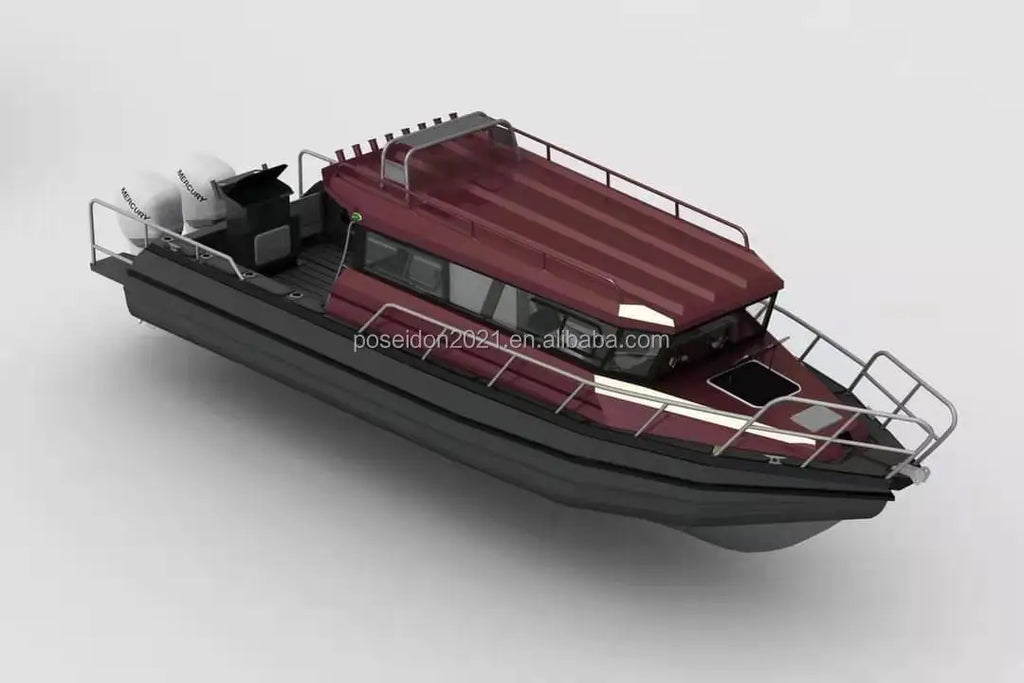 22ft High-Speed Aluminum Fishing Boat with Outboard Engine | Sport Yacht Cabin Cruiser