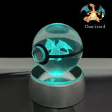 Pokemon 5cm Crystal Ball 3D LED Night Light – Pikachu, Charizard, Gengar & Eevee Gift Model thumbnail 9