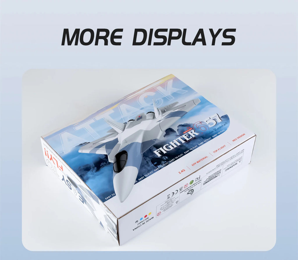 RC Foam Aircraft SU-35 Fighter Plane 2.4G Remote Control Glider for Kids and Adults