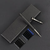 Luxury Flowing Curve Metal Fountain Pen Medium Nib Writing & Calligraphy Set Gift Box thumbnail 6
