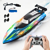 RC Boat with LED Light – 2.4GHz Remote Control Speedboat for Pool & Lake, 30-Min Run Time, Kids Toys & Birthday Gift thumbnail 22