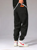 Men’s Corduroy Jogger Pants – Tech Fleece Harem Sweatpants, Casual High Street Trousers thumbnail 2