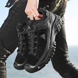 HIKEUP Men’s High-Quality Hiking Shoes – Durable Leather Climbing & Outdoor Walking Sneakers thumbnail 24