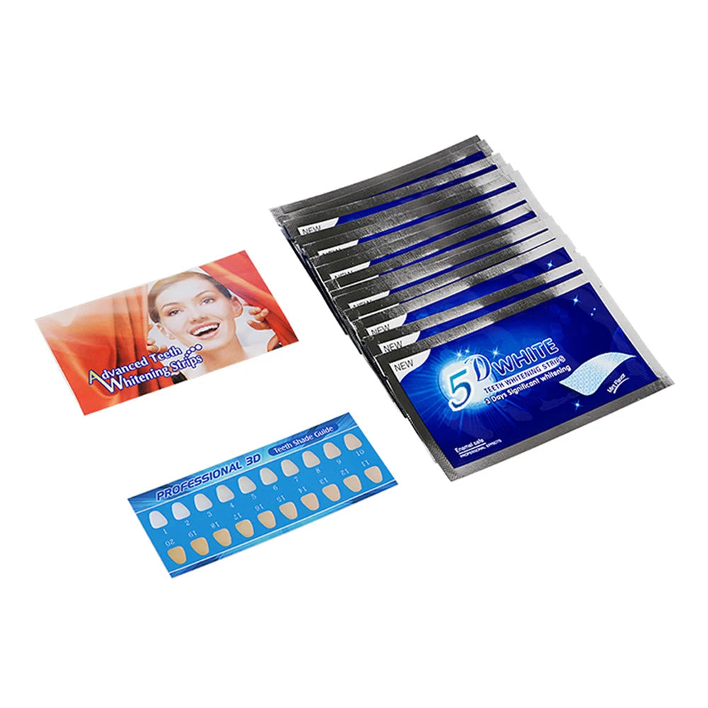 VACLAV 5D Teeth Whitening Strips Kit – 7/14/21/28 Pairs – Home Use Whitening for Coffee & Smoking Stains