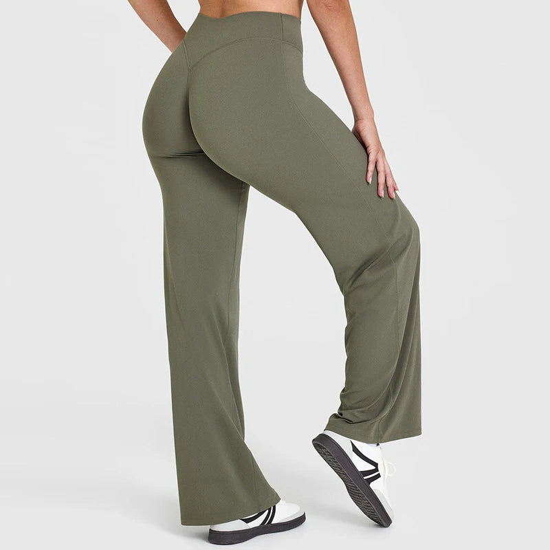 Straight Leg Ultra-Soft Butter Fabric Yoga Pants for Women – Mid-Waist Sports Leggings