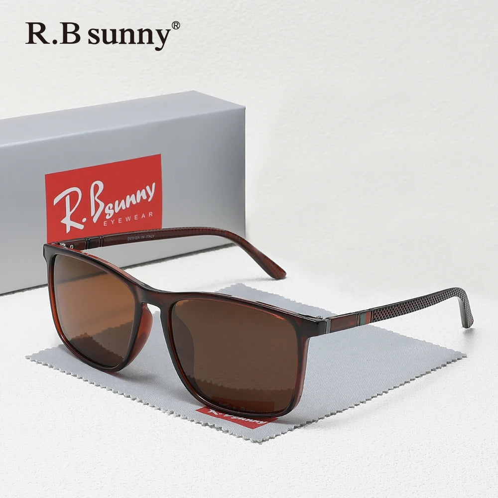 Classic Rectangle Polarized UV400 Sunglasses for Men and Women – Driving & Fishing Eyewear