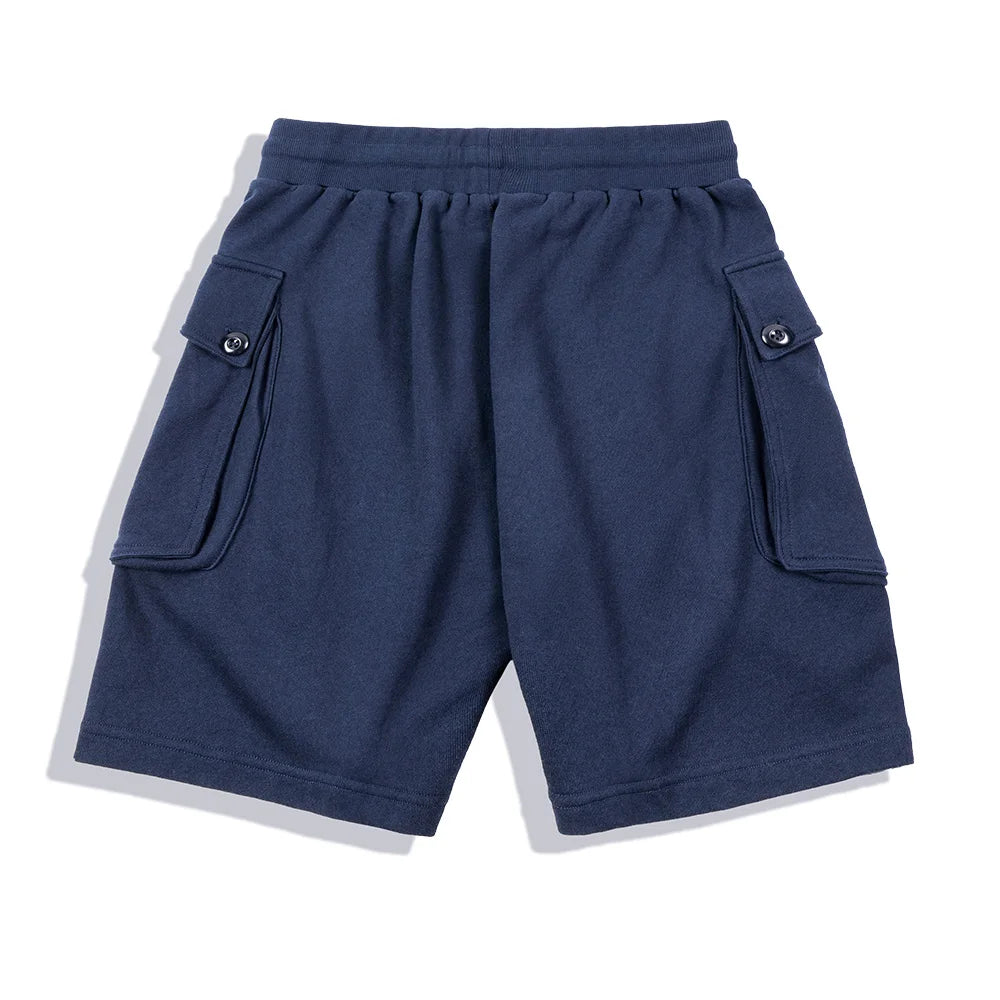Maden Men’s Japanese P44 Knitted Cargo Shorts with Large Pockets – Summer Amekaji Workwear Shorts