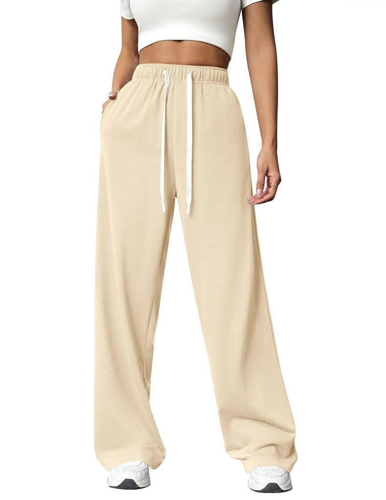 Autumn & Winter Women’s Elastic Waist Wide Leg Casual Pants