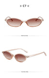 Retro Oval Cat Eye UV400 Sunglasses for Women – Trendy Small Frame Punk Sun Protection Shades thumbnail 23