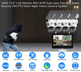 100% Wire-Free Solar PTZ Dual Lens 12.5" LCD Monitor 10CH WiFi NVR 8MP 4K Wireless Home Security Camera System thumbnail 7